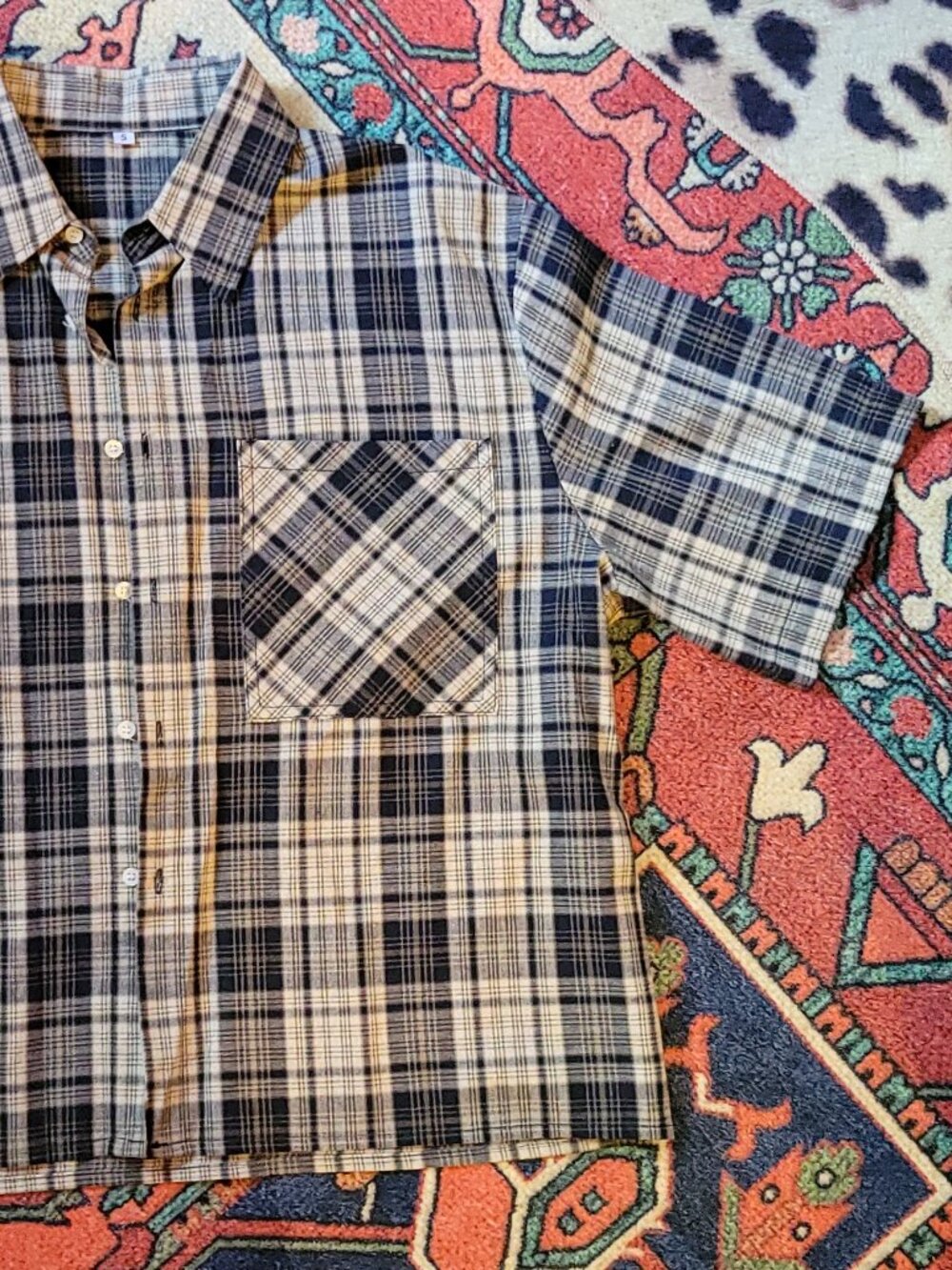 Classic Plaid Cropped Shirt